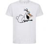 Kids T-shirt Olaf is flying White фото