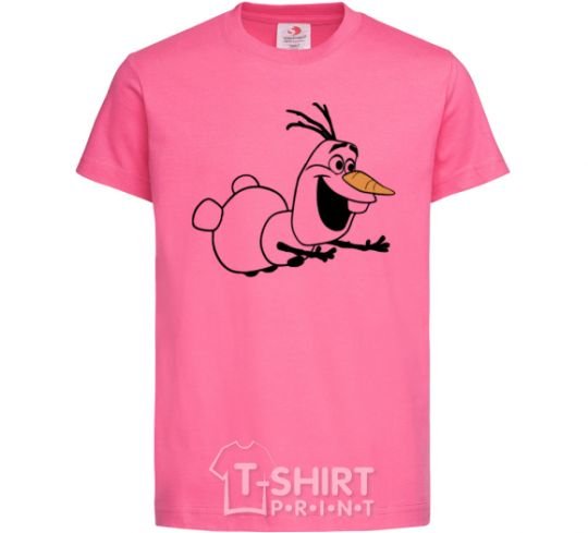 Kids T-shirt Olaf is flying heliconia фото