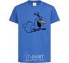 Kids T-shirt Olaf is flying royal-blue фото