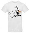 Men's T-Shirt Olaf is flying White фото