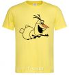 Men's T-Shirt Olaf is flying cornsilk фото