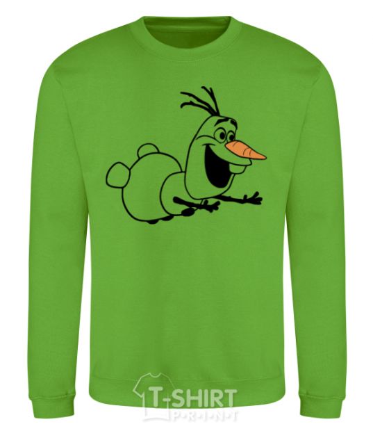 Sweatshirt Olaf is flying orchid-green фото