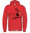 Men`s hoodie Olaf is flying bright-red фото