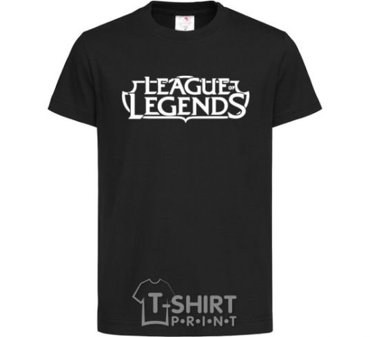 Kids T-shirt League of legends logo black фото