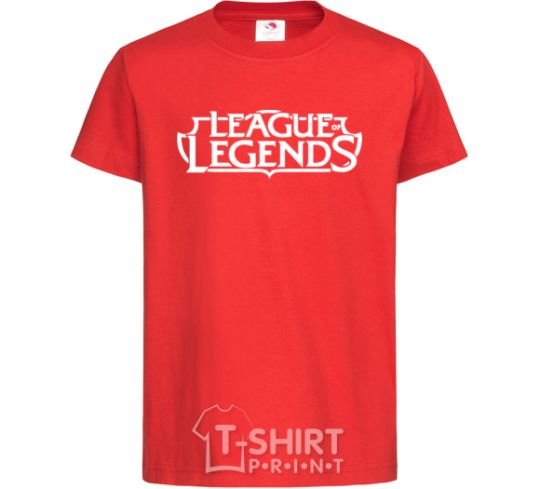 Kids T-shirt League of legends logo red фото