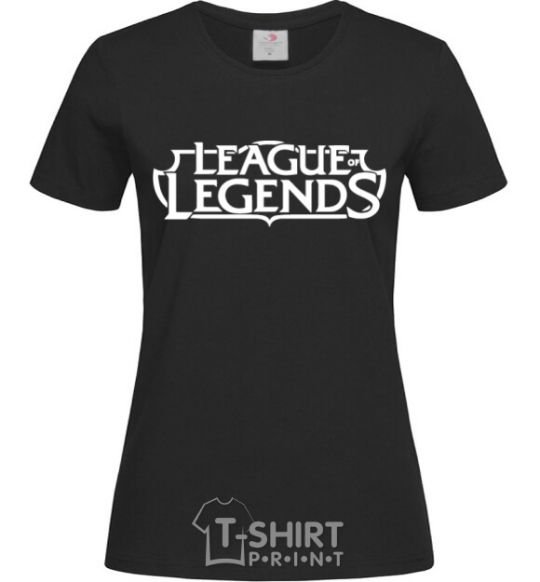 Women's T-shirt League of legends logo black фото