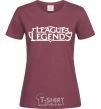 Women's T-shirt League of legends logo burgundy фото