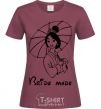 Women's T-shirt Bride made Mulan burgundy фото