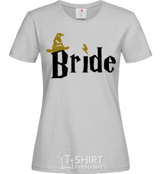 Women's T-shirt Bride hat grey фото