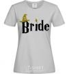 Women's T-shirt Bride hat grey фото