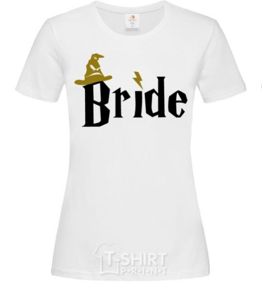 Women's T-shirt Bride hat White фото