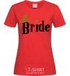 Women's T-shirt Bride hat red фото