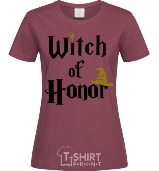 Women's T-shirt Witch of Honor burgundy фото