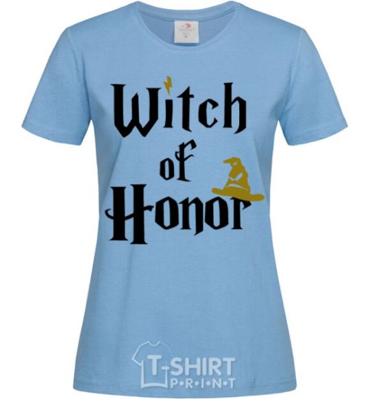 Women's T-shirt Witch of Honor sky-blue фото