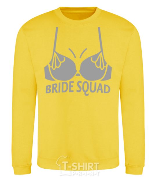 Sweatshirt Bride squad brassiere silver yellow фото