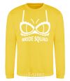 Sweatshirt Bride squad brassiere white yellow фото