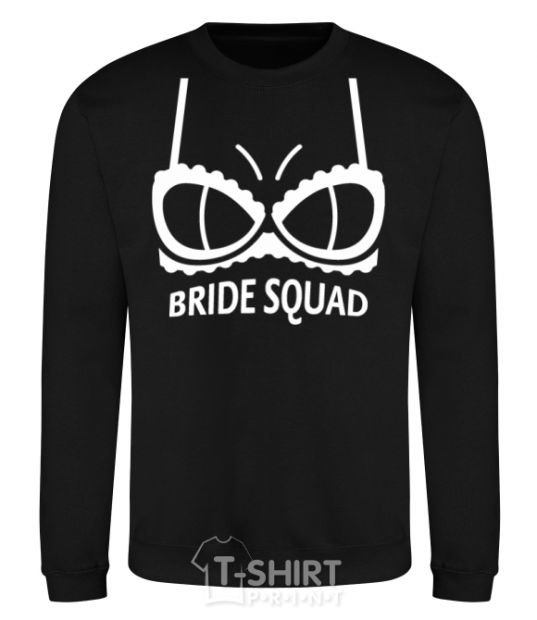 Sweatshirt Bride squad brassiere white black фото