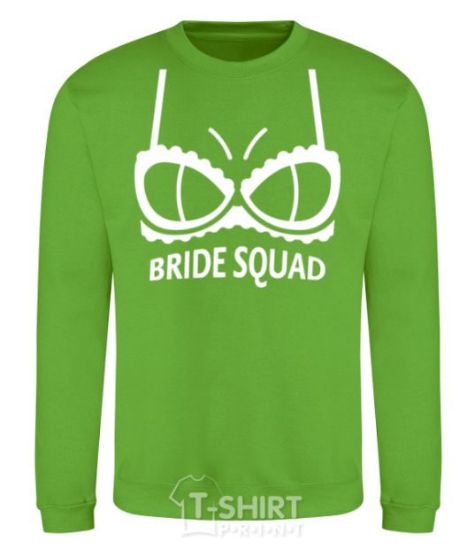 Свитшот Bride squad brassiere white Лаймовый фото