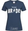 Women's T-shirt Team Bride ACDC navy-blue фото