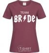 Women's T-shirt Team Bride ACDC burgundy фото