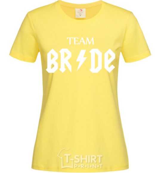Women's T-shirt Team Bride ACDC cornsilk фото