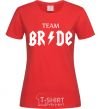 Women's T-shirt Team Bride ACDC red фото