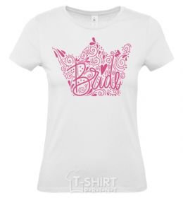 Women's T-shirt Bride crown White фото