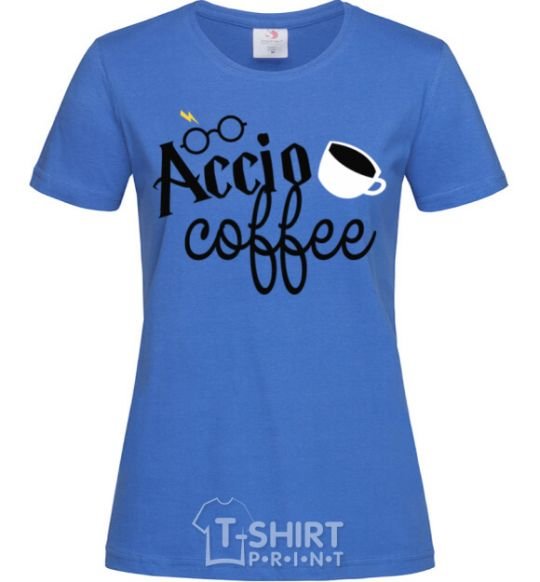 Women's T-shirt Accio coffee royal-blue фото