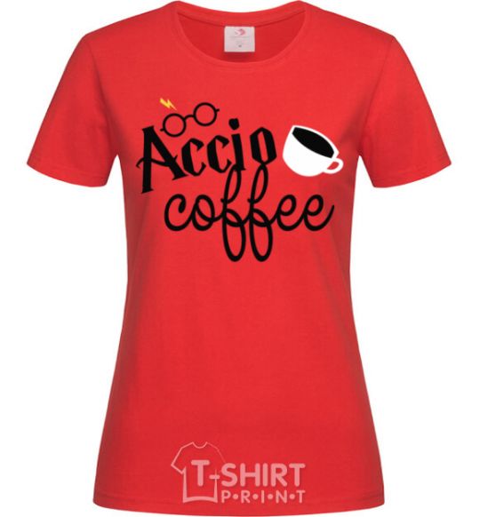 Women's T-shirt Accio coffee red фото