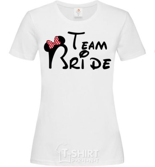 Women's T-shirt Team Bride Mickey White фото