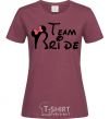 Women's T-shirt Team Bride Mickey burgundy фото