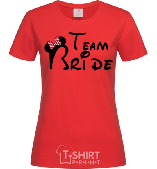 Women's T-shirt Team Bride Mickey red фото