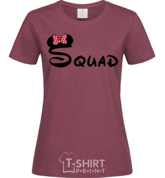 Women's T-shirt Squad Mickey burgundy фото
