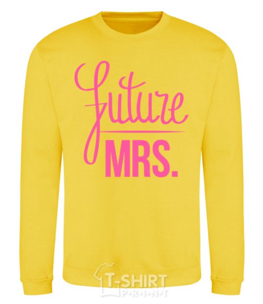 Sweatshirt Future mrs yellow фото