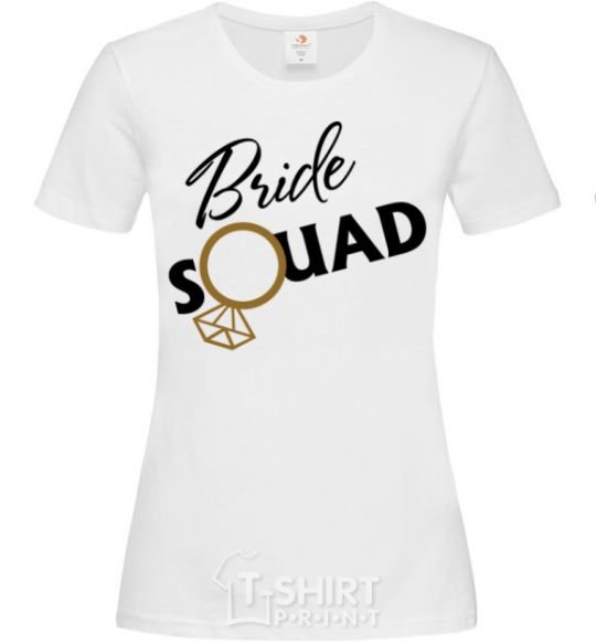 Женская футболка Bride squad brilliant Белый фото