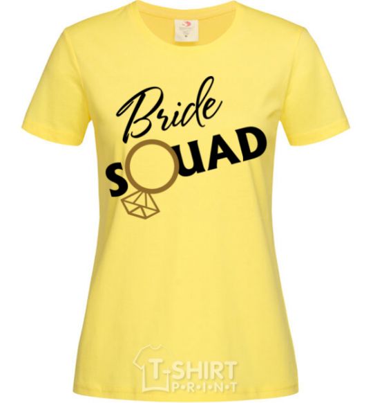Женская футболка Bride squad brilliant Лимонный фото