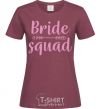 Женская футболка Bride squad pink Бордовый фото