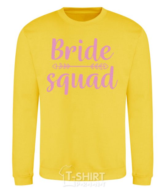 Свитшот Bride squad pink Солнечно желтый фото