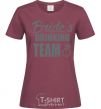 Women's T-shirt Bride's drinking team burgundy фото