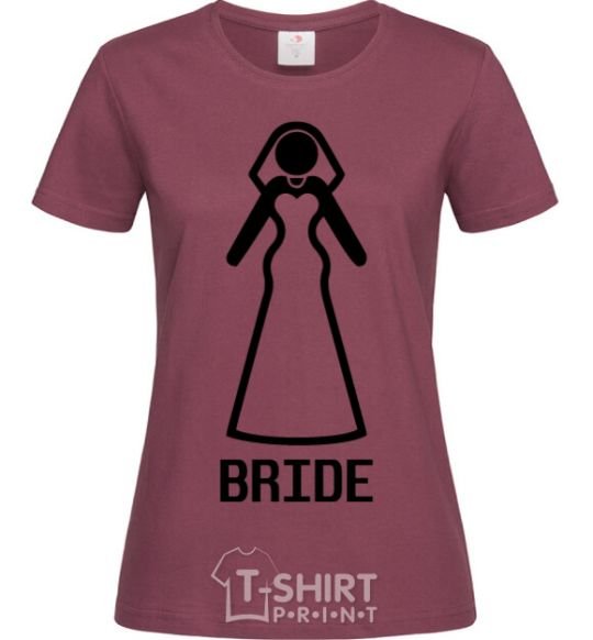 Женская футболка Brige figure Бордовый фото
