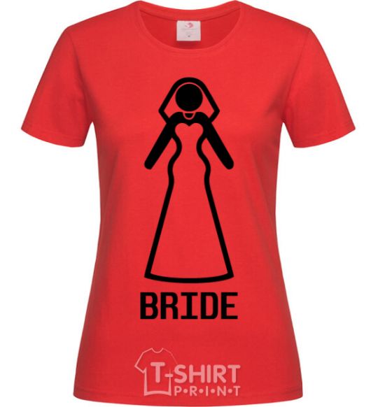 Женская футболка Brige figure Красный фото