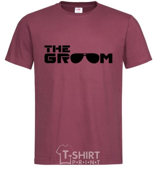 Мужская футболка The Groom Бордовый фото