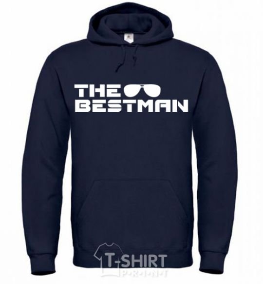Men`s hoodie The bestman navy-blue фото
