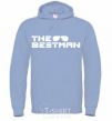 Men`s hoodie The bestman sky-blue фото