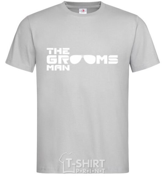 Men's T-Shirt The grooms man grey фото