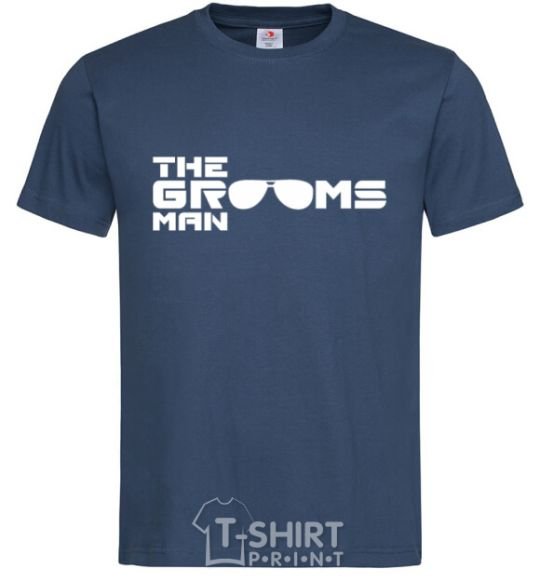 Men's T-Shirt The grooms man navy-blue фото