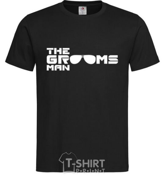 Men's T-Shirt The grooms man black фото