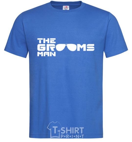 Men's T-Shirt The grooms man royal-blue фото