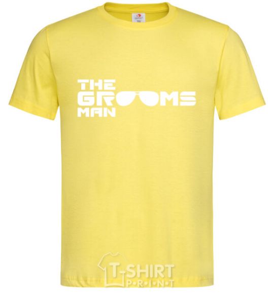 Men's T-Shirt The grooms man cornsilk фото