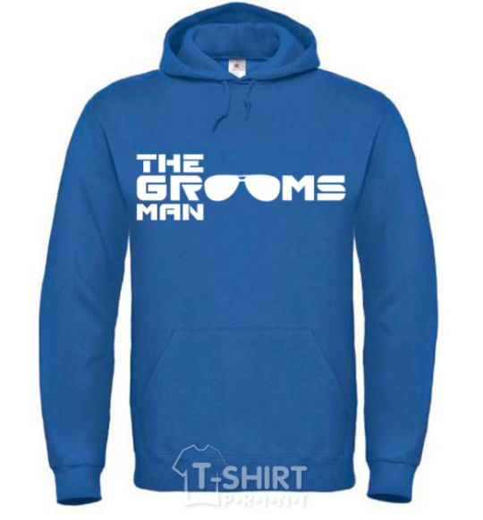 Men`s hoodie The grooms man royal фото